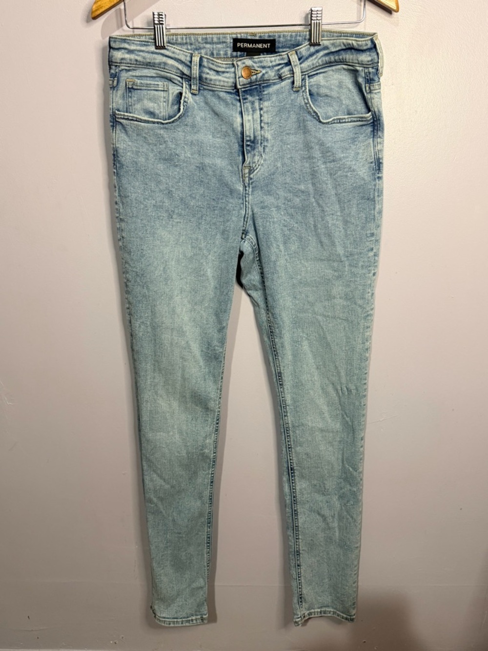 Light Blue Women's Skinny Jeans - Stretch High-Rise